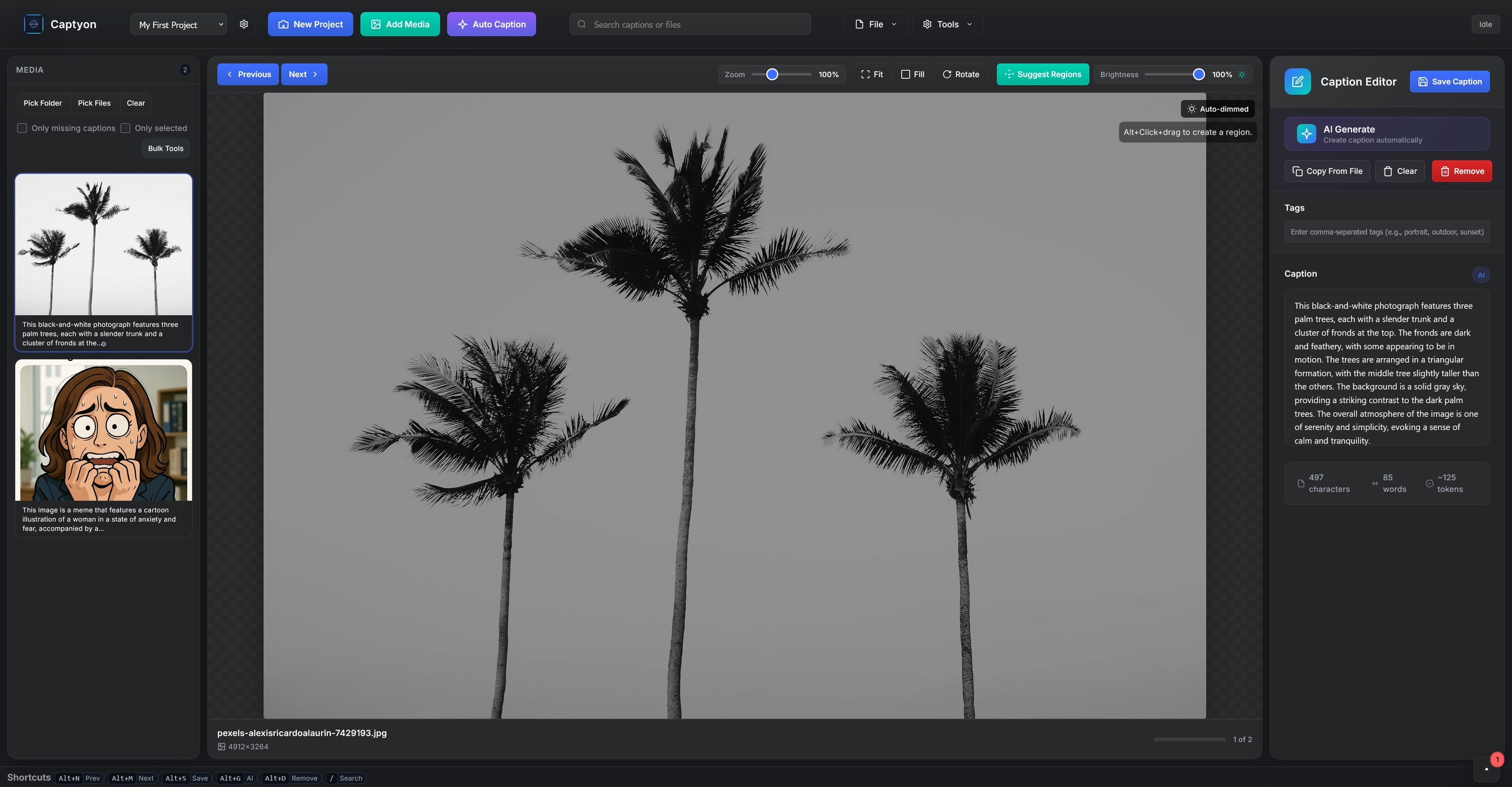Main interface with grid and sidebar